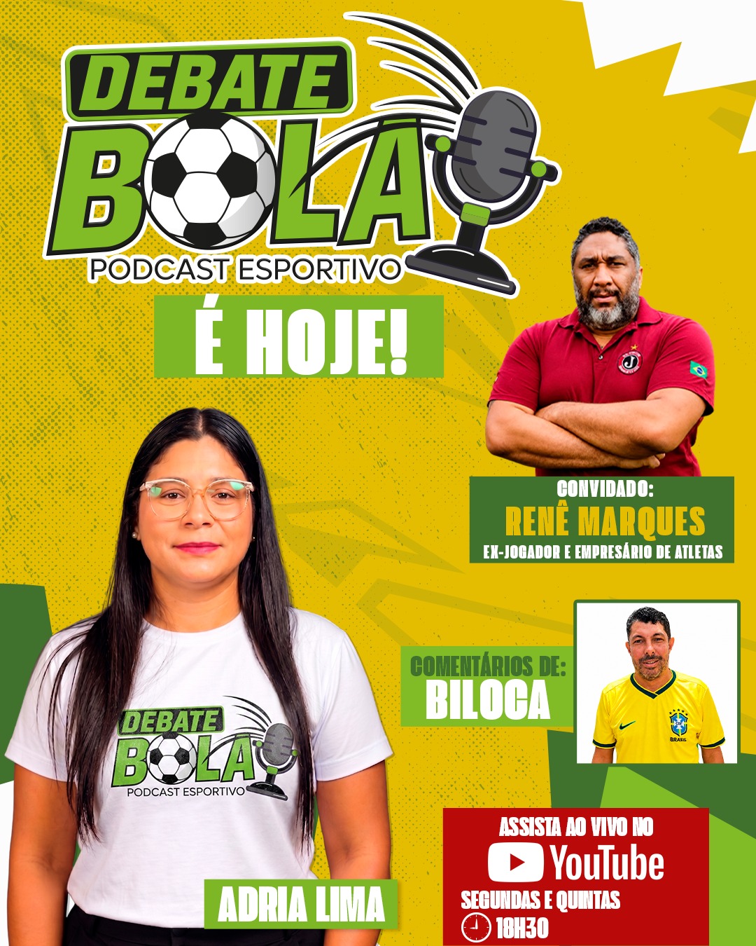 Cronista Adria Lima estreia podcast esportivo pelo YouTube nesta segunda